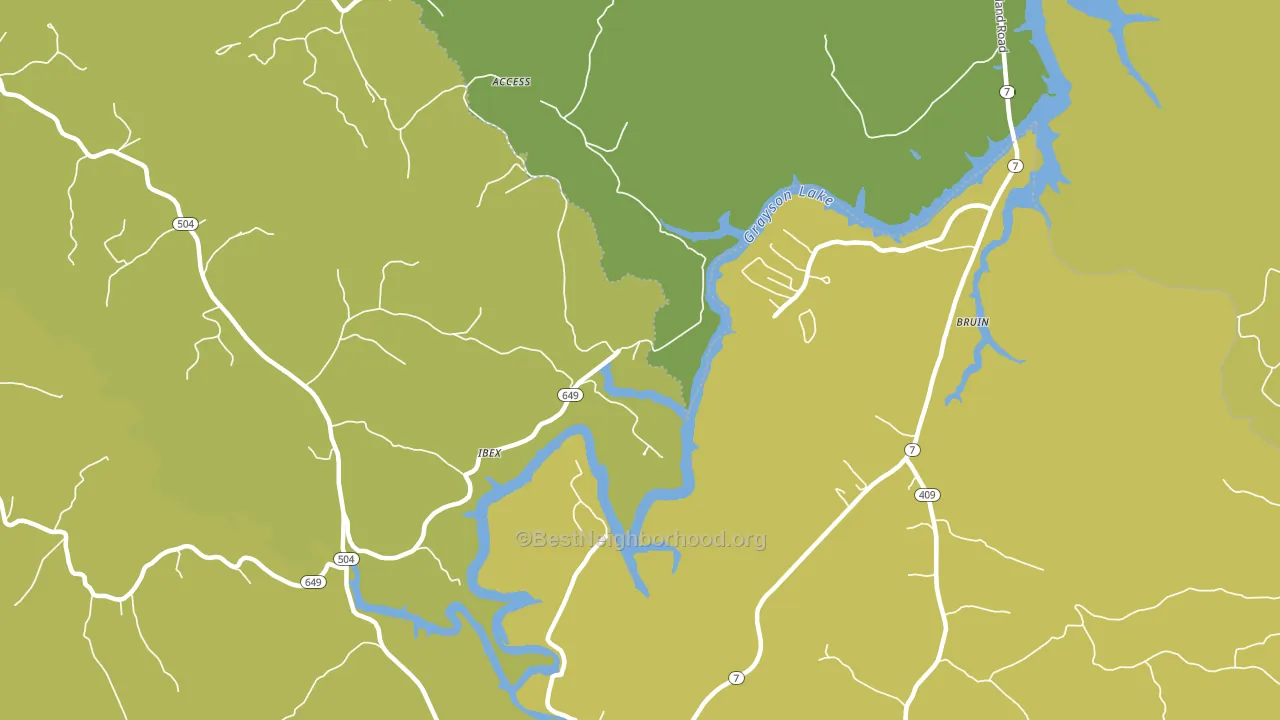 Ibex, KY block-group voter-turnout map