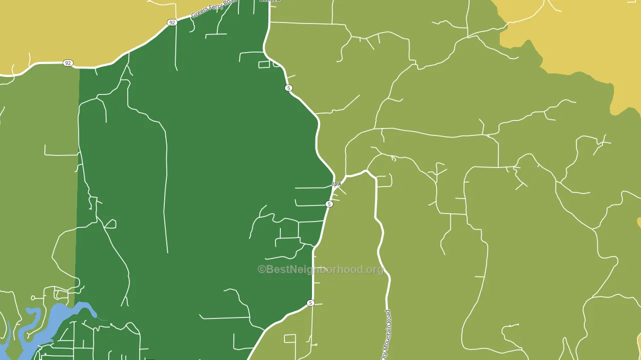 Ida, AR block-group voter-turnout map