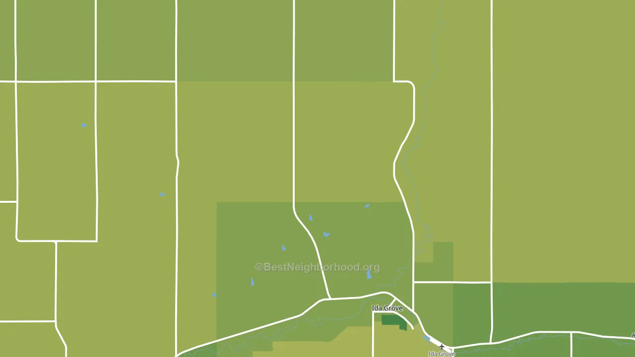 Ida County, IA block-group voter-turnout map