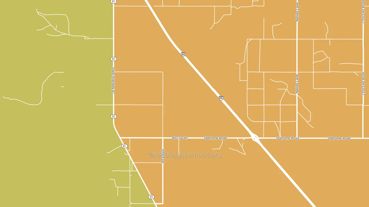 Idahome, ID block-group voter-turnout map