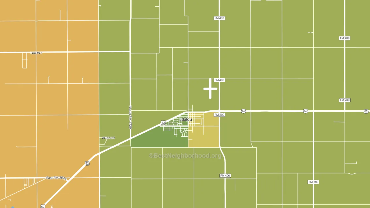 Idalou, TX block-group voter-turnout map
