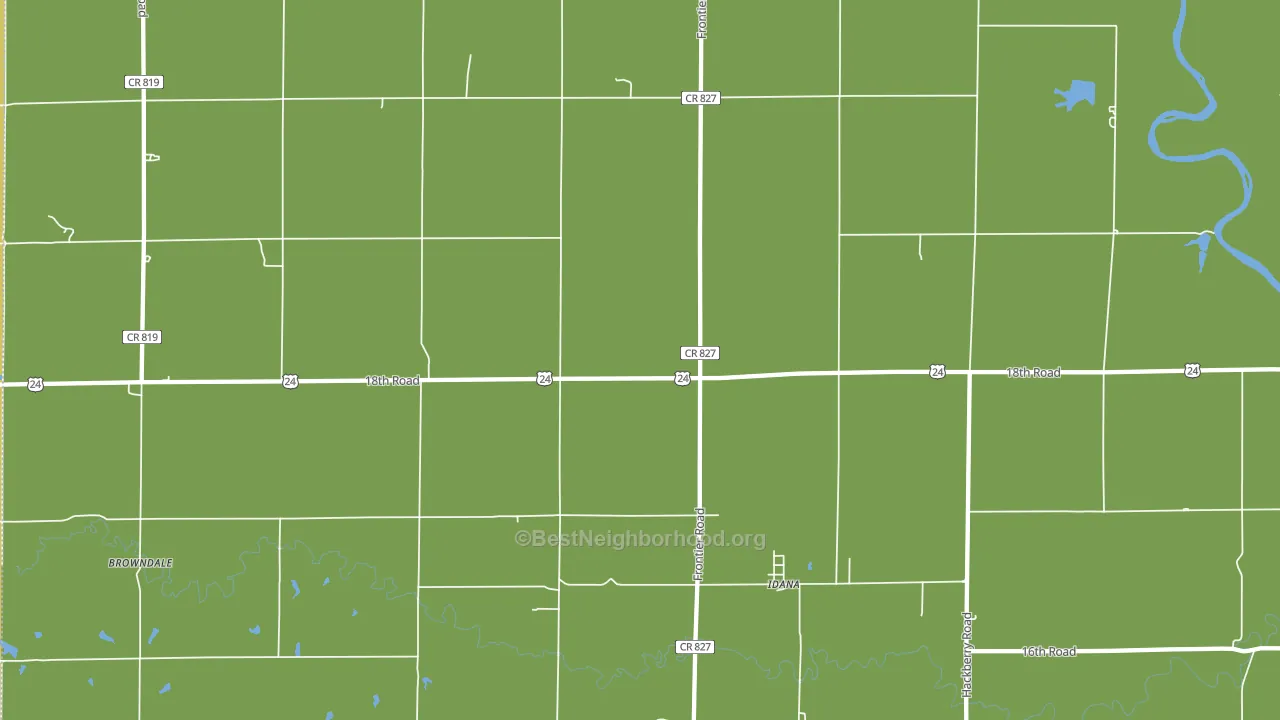 Idana, KS block-group voter-turnout map