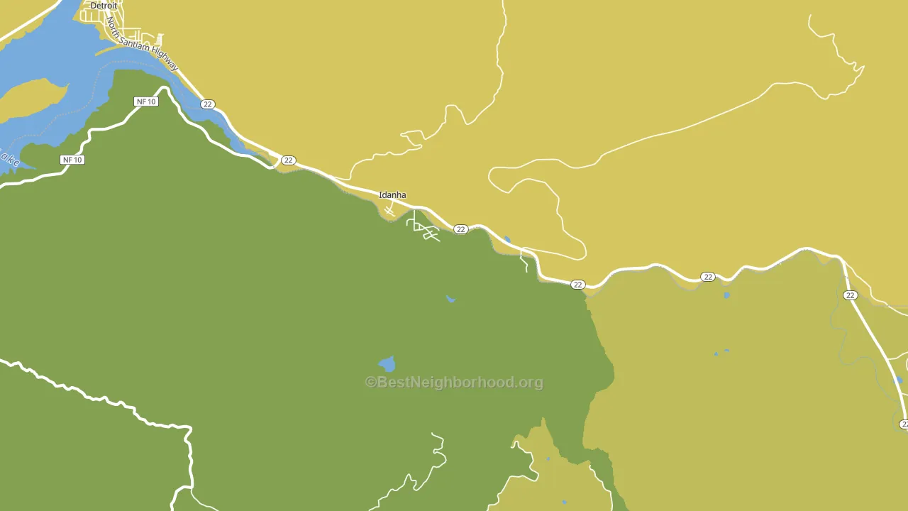 Idanha, OR block-group voter-turnout map