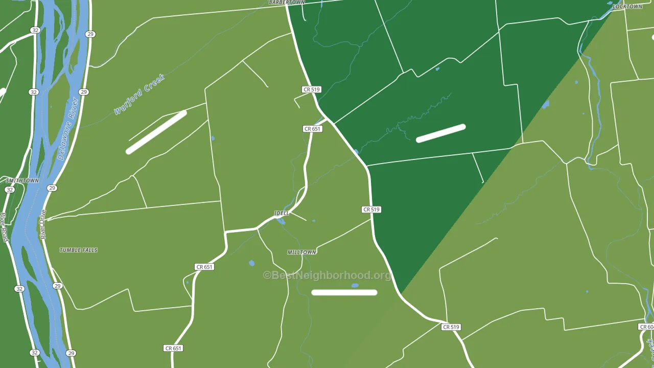Idell, NJ block-group voter-turnout map
