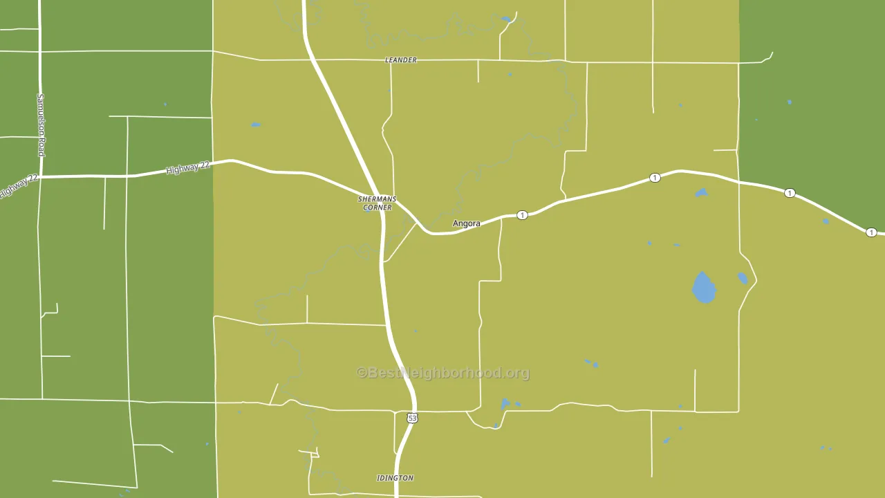 Idington, MN block-group voter-turnout map