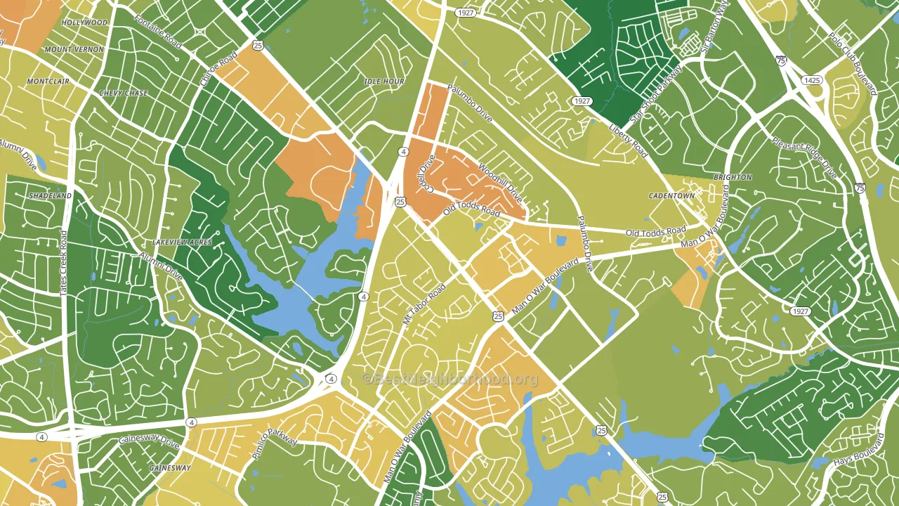 Idle Hour, Lexington, KY block-group voter-turnout map