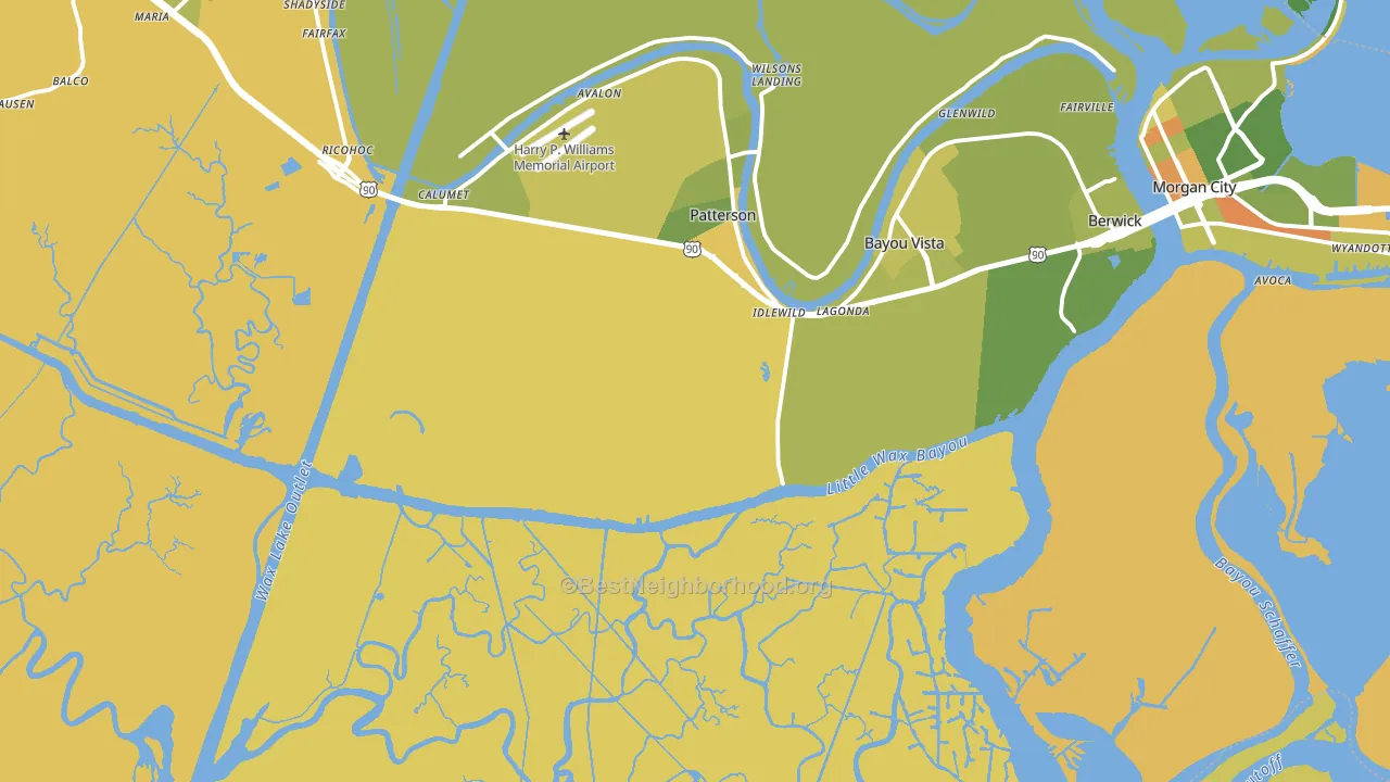 Idlewild, LA block-group voter-turnout map