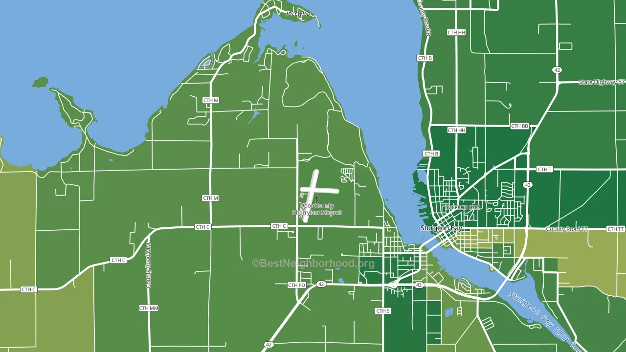 Idlewild, WI block-group voter-turnout map