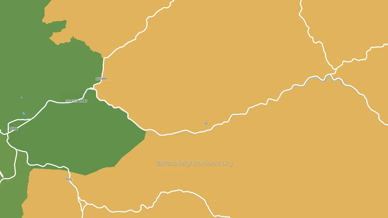 Idleyld Park, OR block-group voter-turnout map