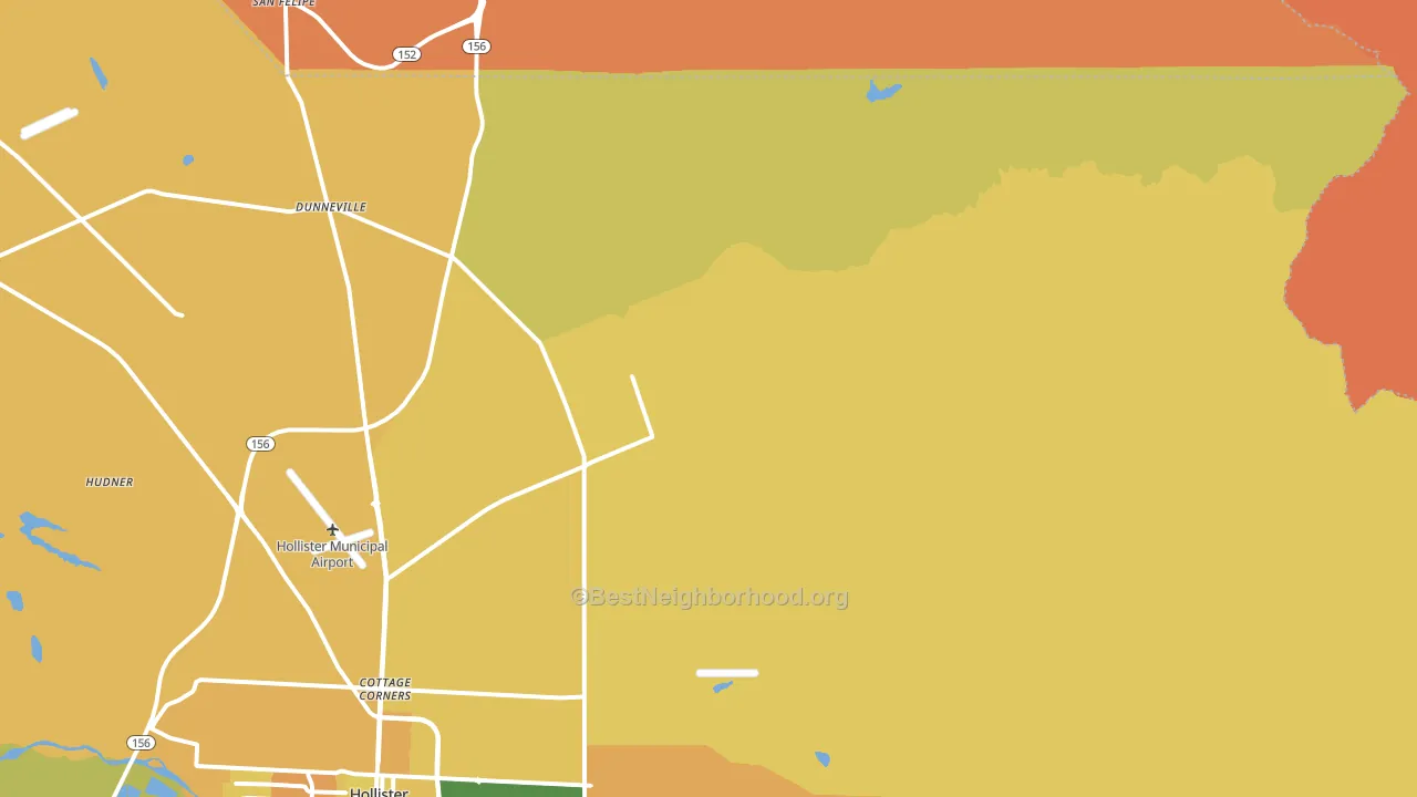 Idria, CA block-group voter-turnout map