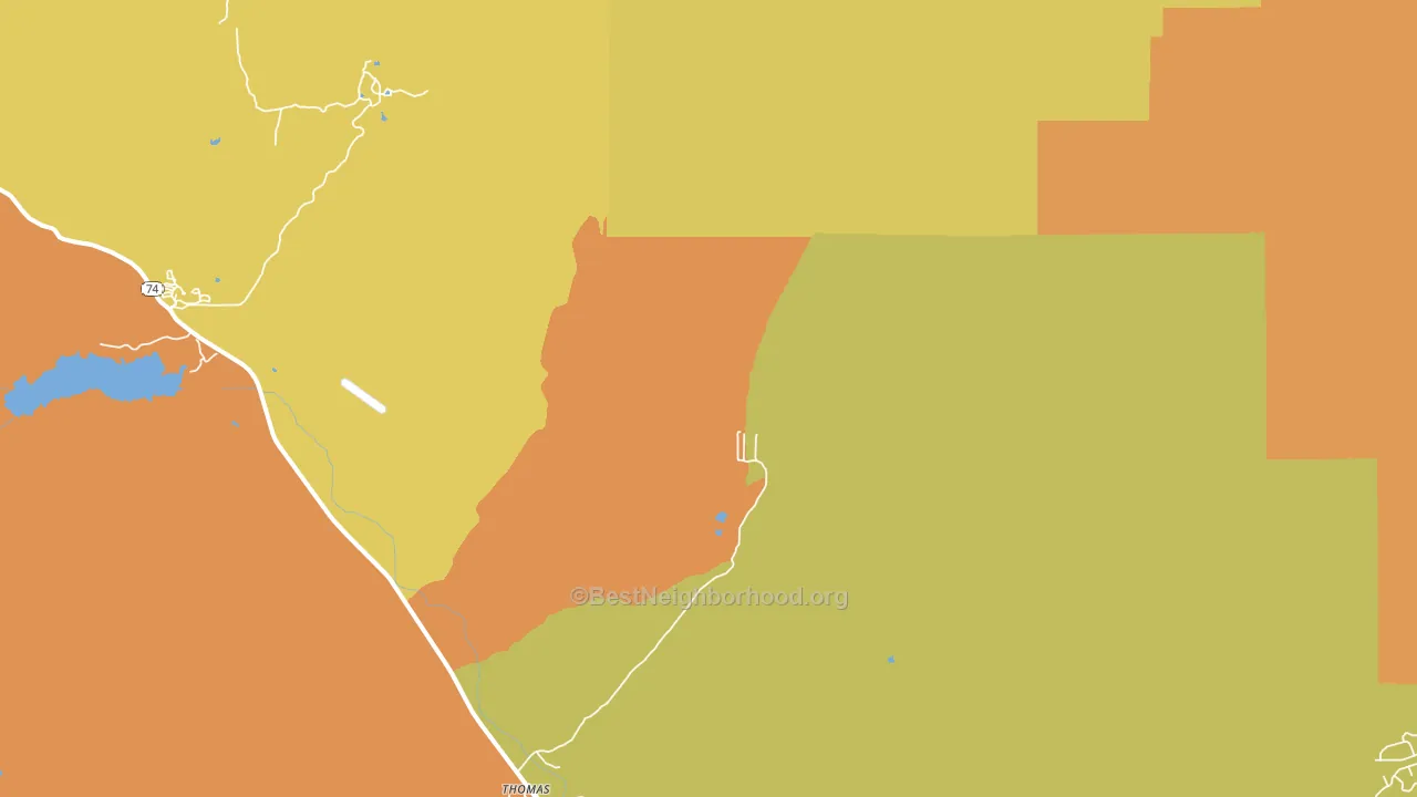 Idyllwild, CA block-group voter-turnout map