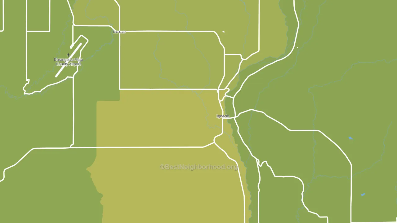 Ignacio, CO block-group voter-turnout map