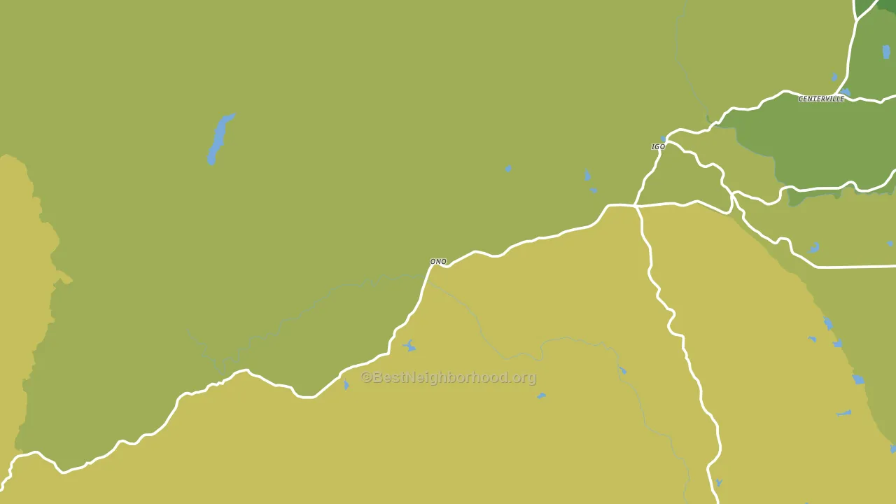 Igo, CA block-group voter-turnout map