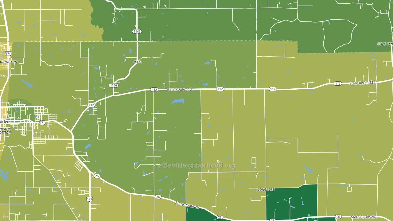 Ikes, LA block-group voter-turnout map