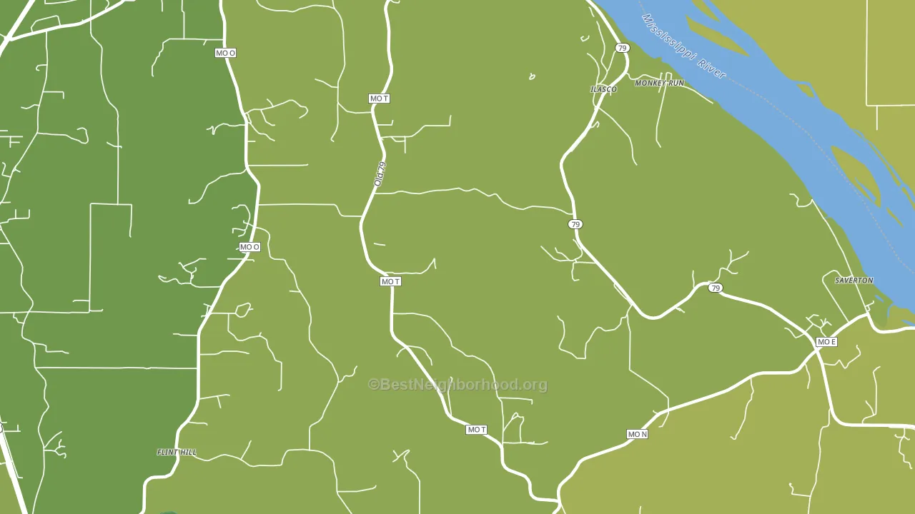 Ilasco, MO block-group voter-turnout map