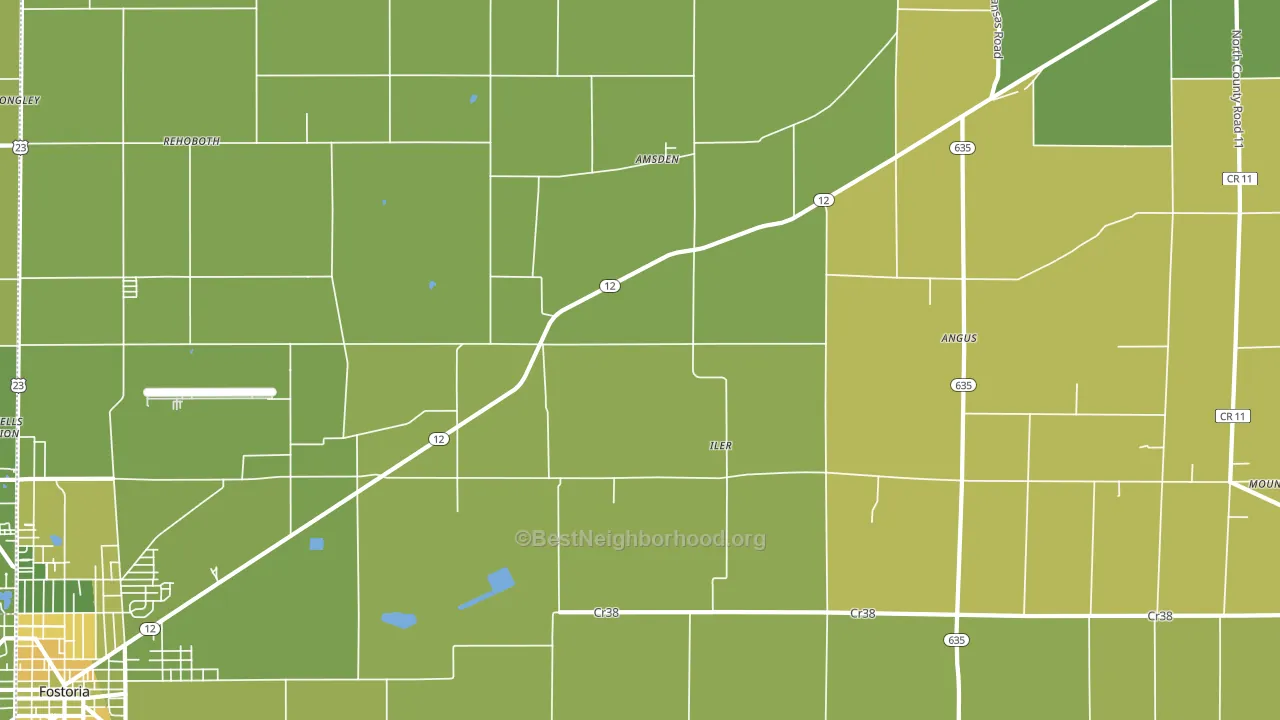 Iler, OH block-group voter-turnout map
