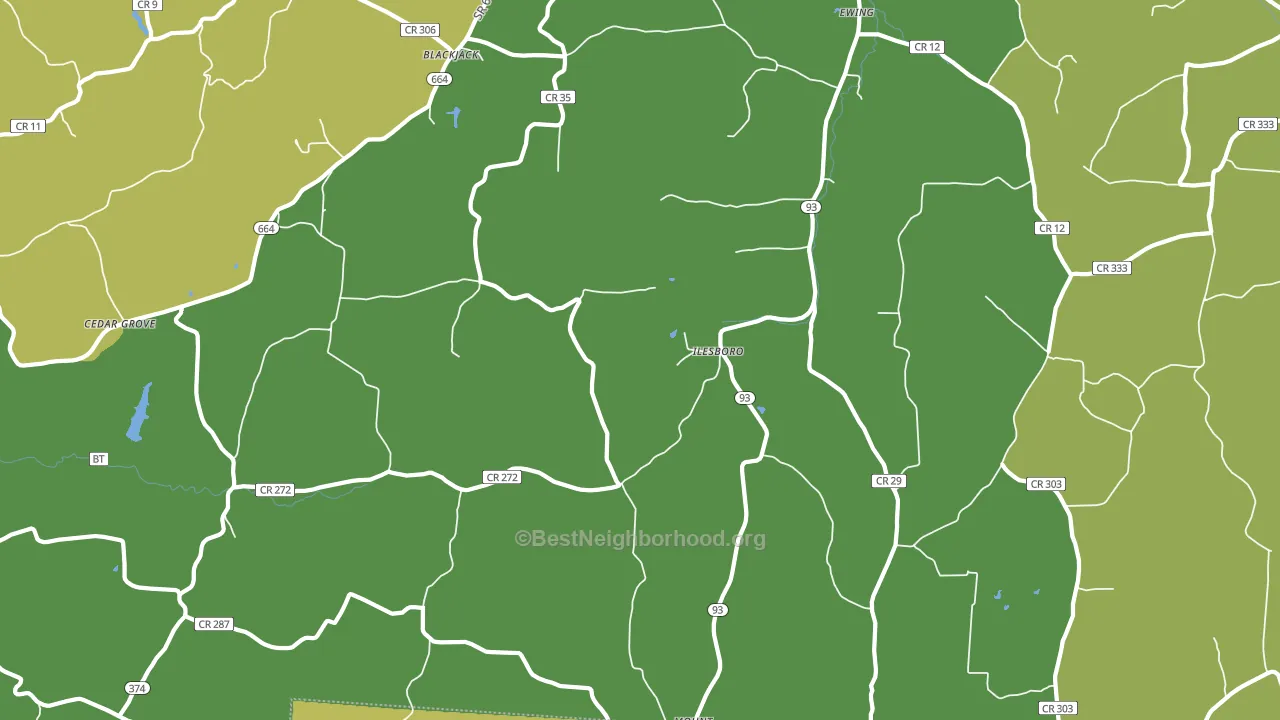 Ilesboro, OH block-group voter-turnout map