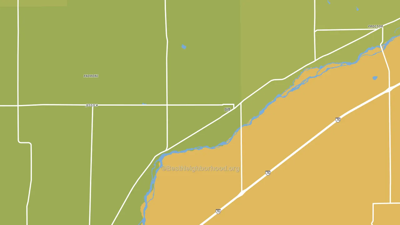 Iliff, CO block-group voter-turnout map