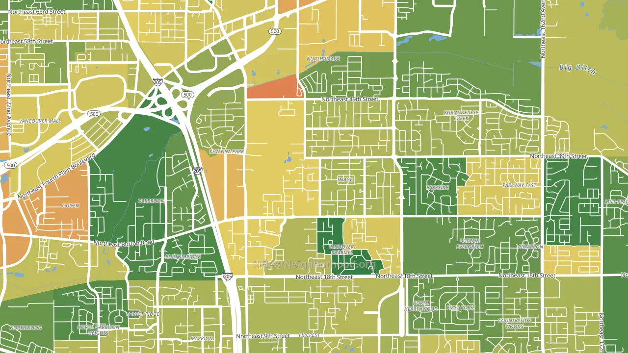 Image, Vancouver, WA block-group voter-turnout map