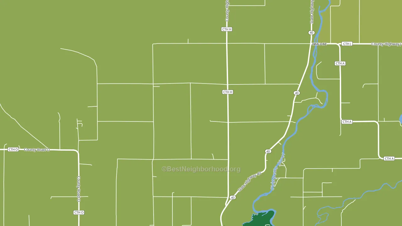 Imalone, WI block-group voter-turnout map