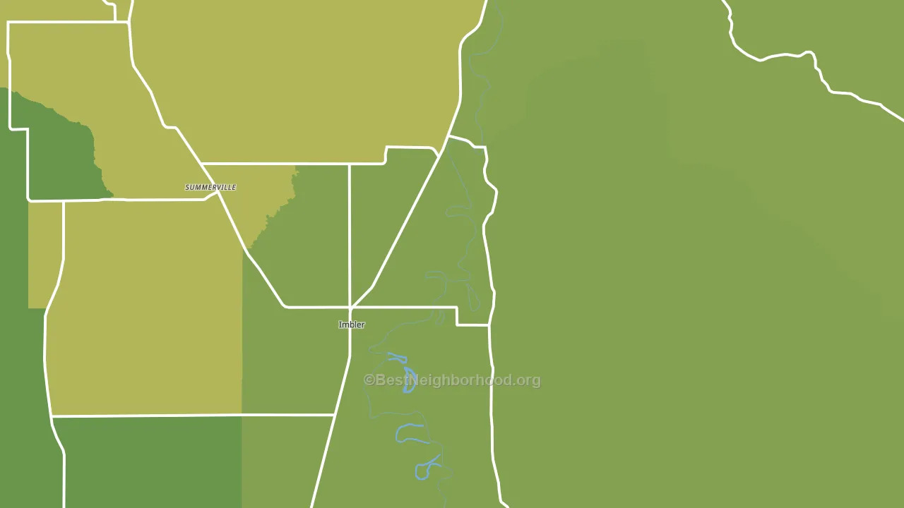 Imbler, OR block-group voter-turnout map