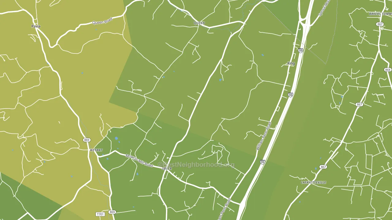 Imler, PA block-group voter-turnout map
