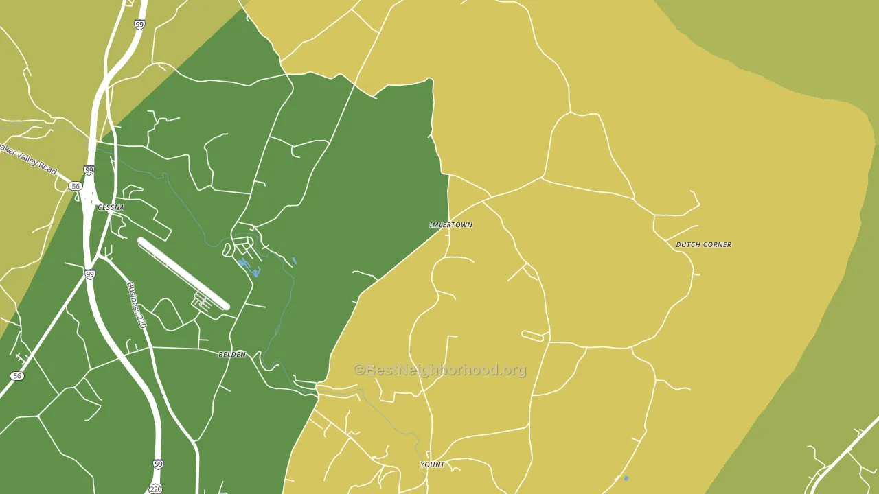 Imlertown, PA block-group voter-turnout map
