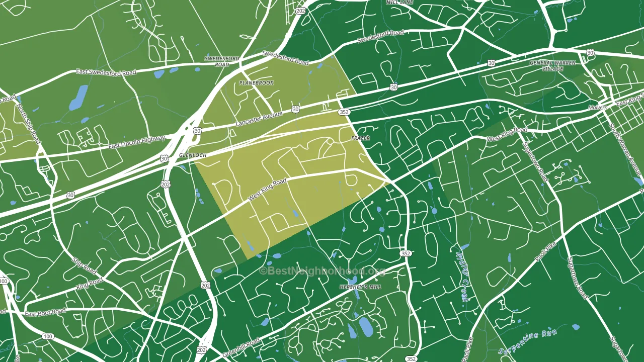 Immaculata, PA block-group voter-turnout map