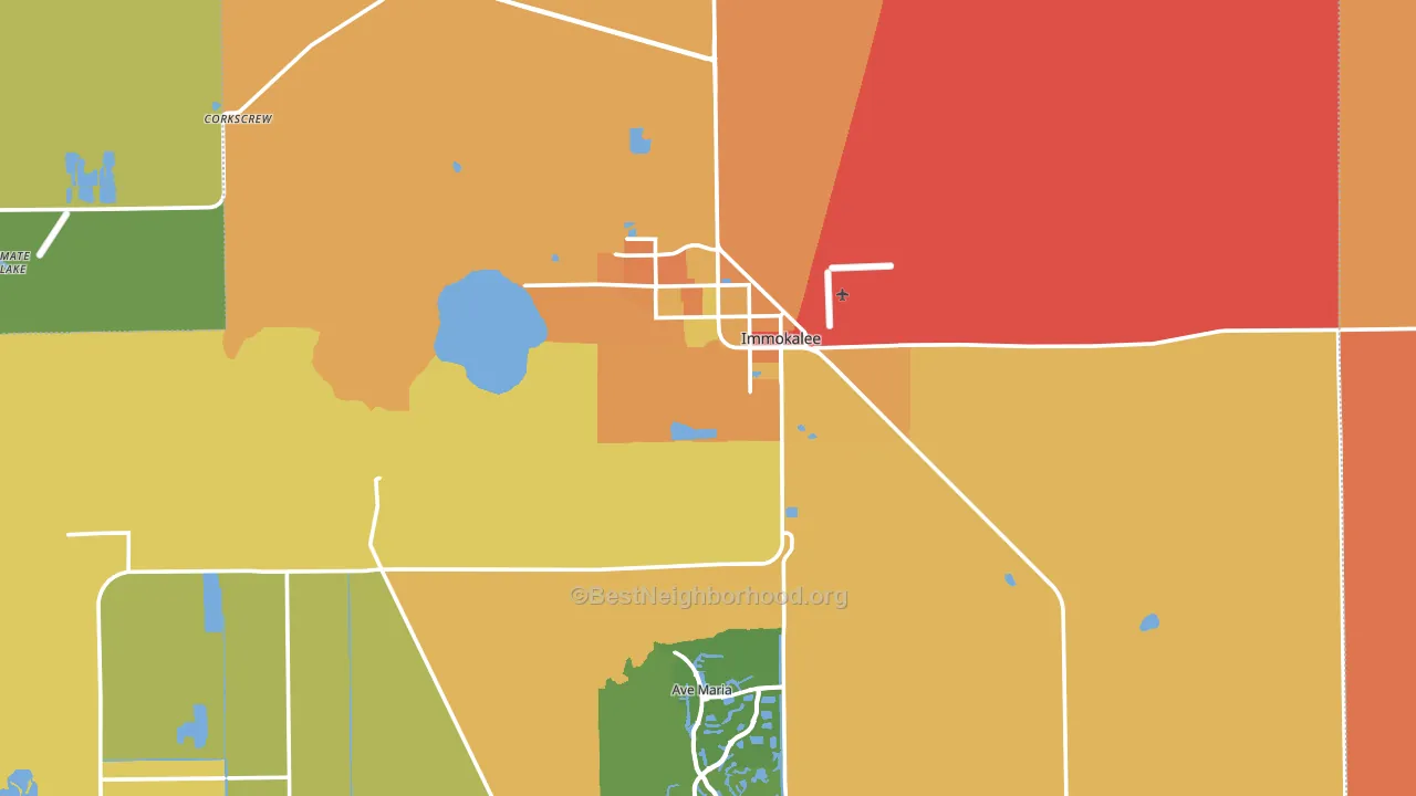 Immokalee, FL block-group voter-turnout map