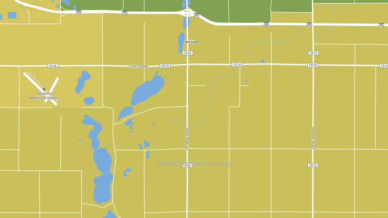 Imogene, MN block-group voter-turnout map