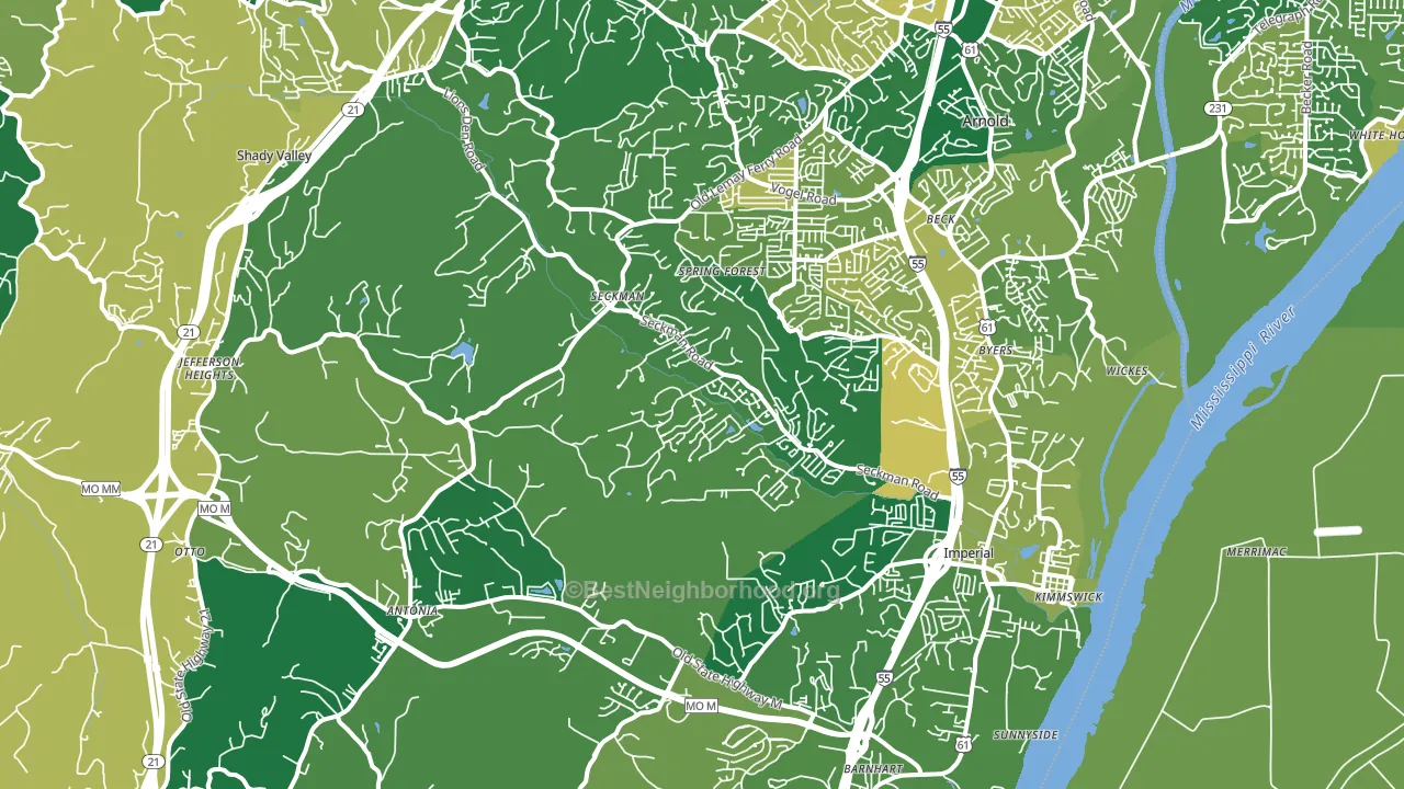 Imperial, MO block-group voter-turnout map