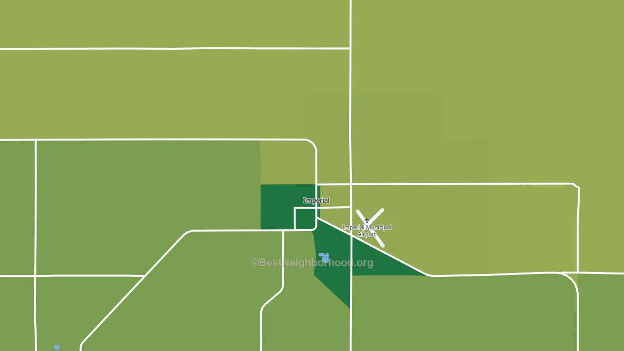 Imperial, NE block-group voter-turnout map