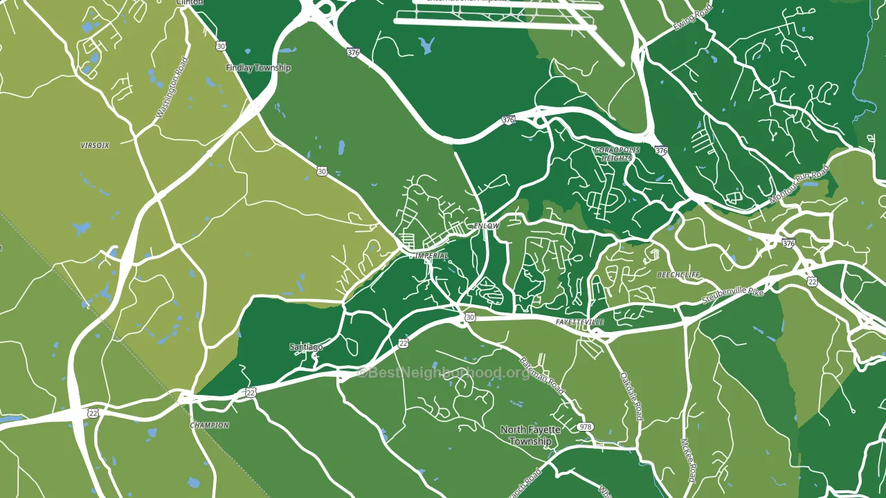 Imperial, PA block-group voter-turnout map