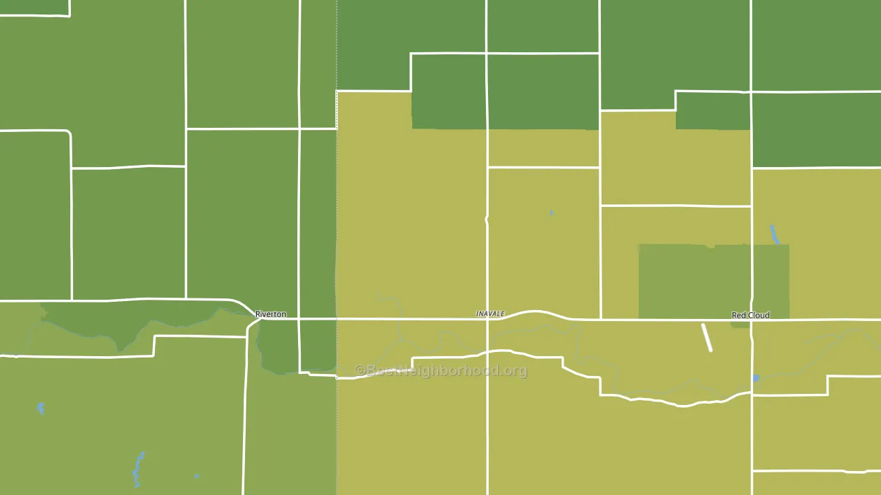 Inavale, NE block-group voter-turnout map