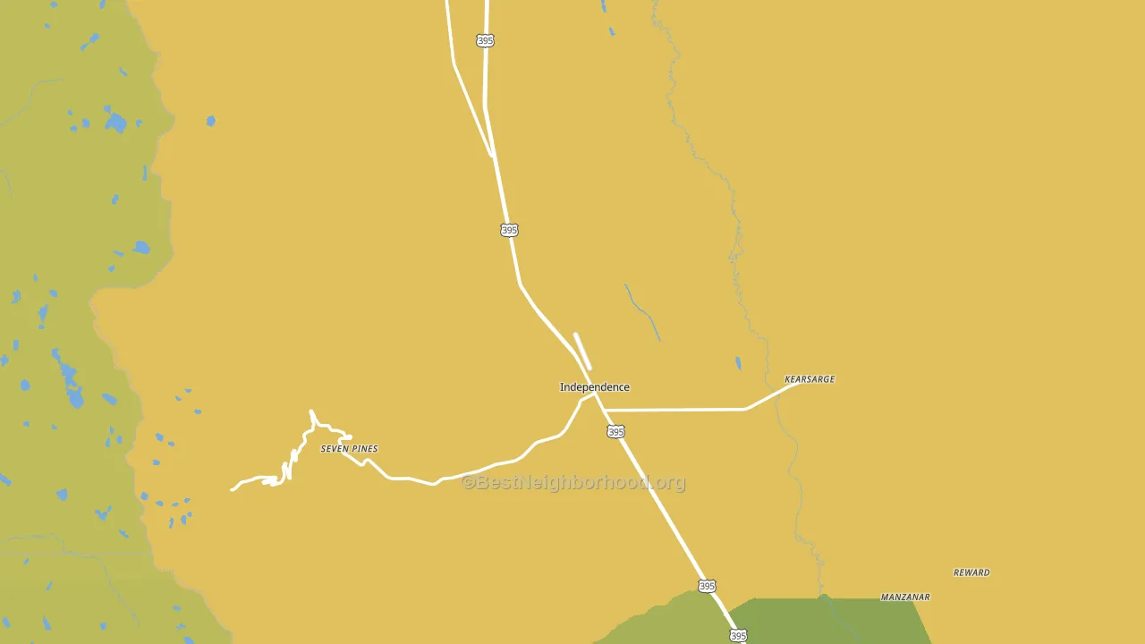 Independence, CA block-group voter-turnout map