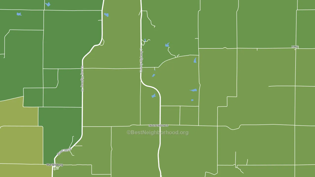 Independence, IL block-group voter-turnout map