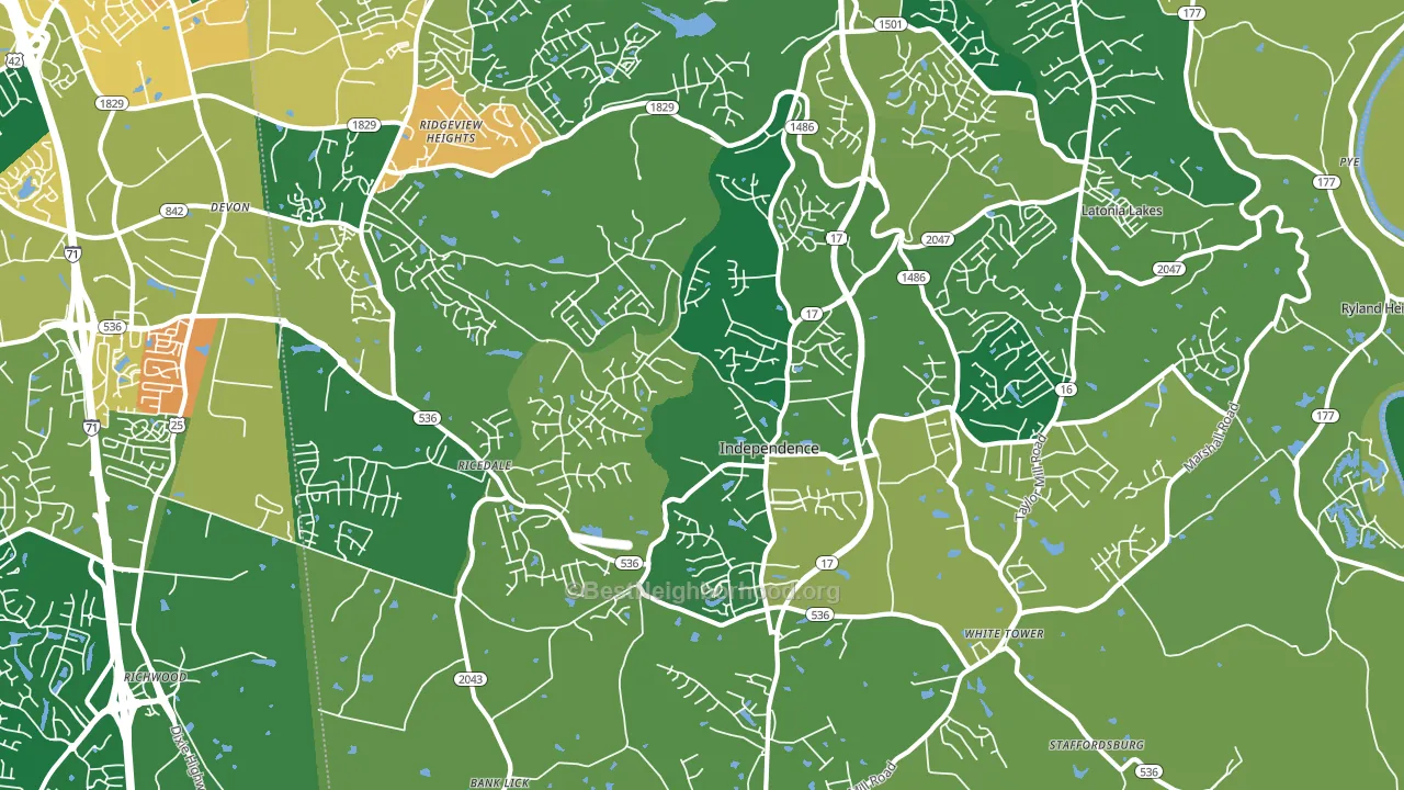 Independence, KY block-group voter-turnout map