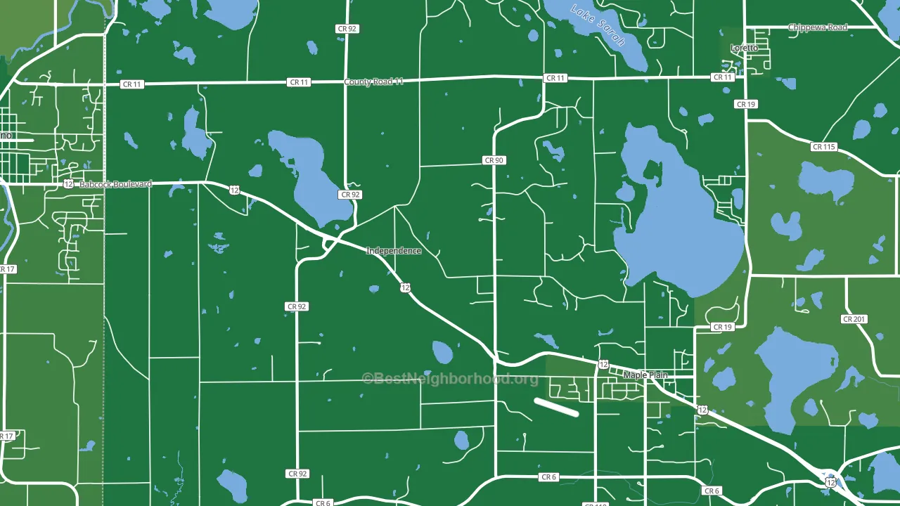 Independence, MN block-group voter-turnout map