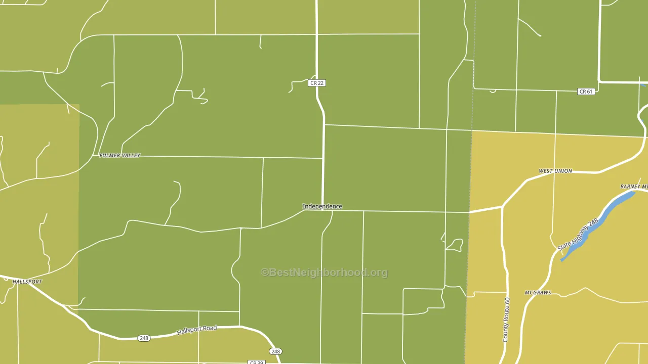 Independence, NY block-group voter-turnout map