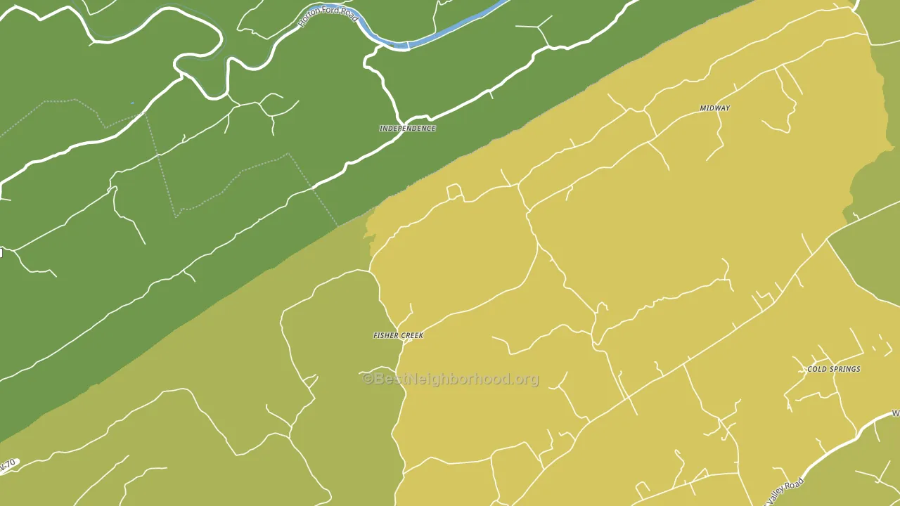 Independence, TN block-group voter-turnout map