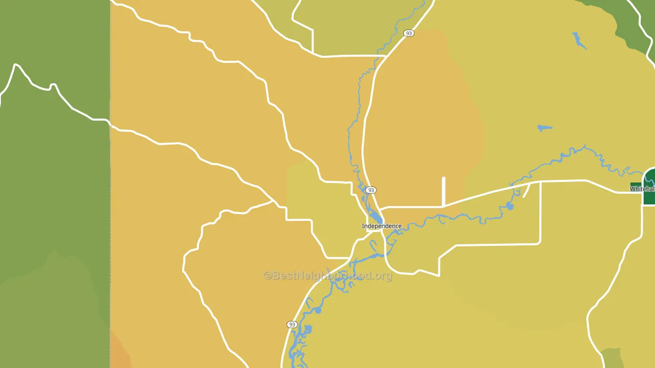 Independence, WI block-group voter-turnout map