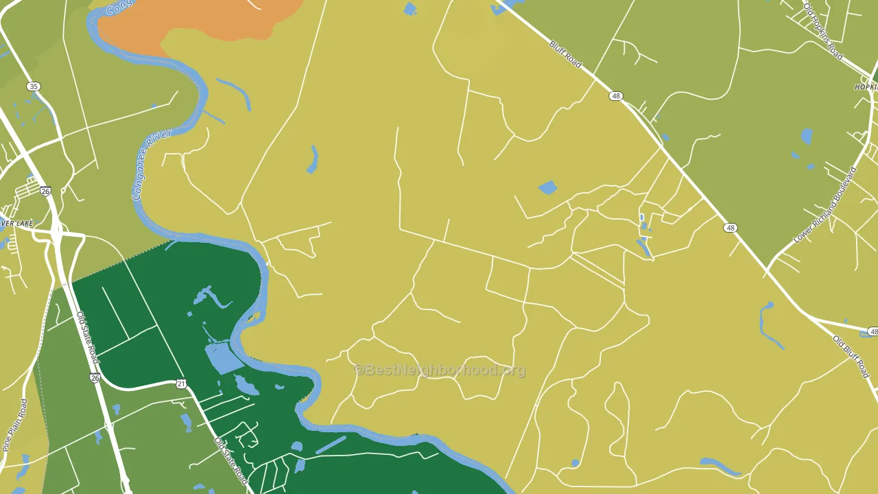 Independents, SC block-group voter-turnout map