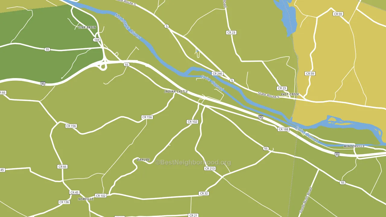 Indian Castle, NY block-group voter-turnout map