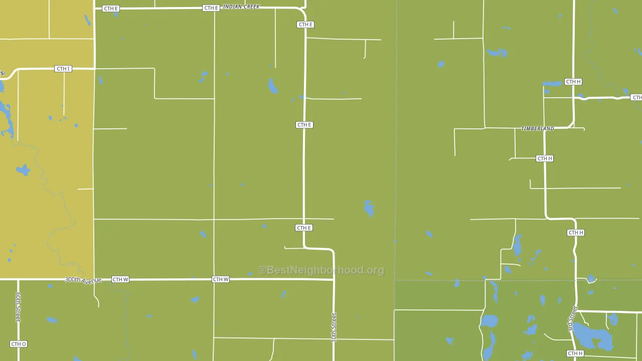 Indian Creek, WI block-group voter-turnout map