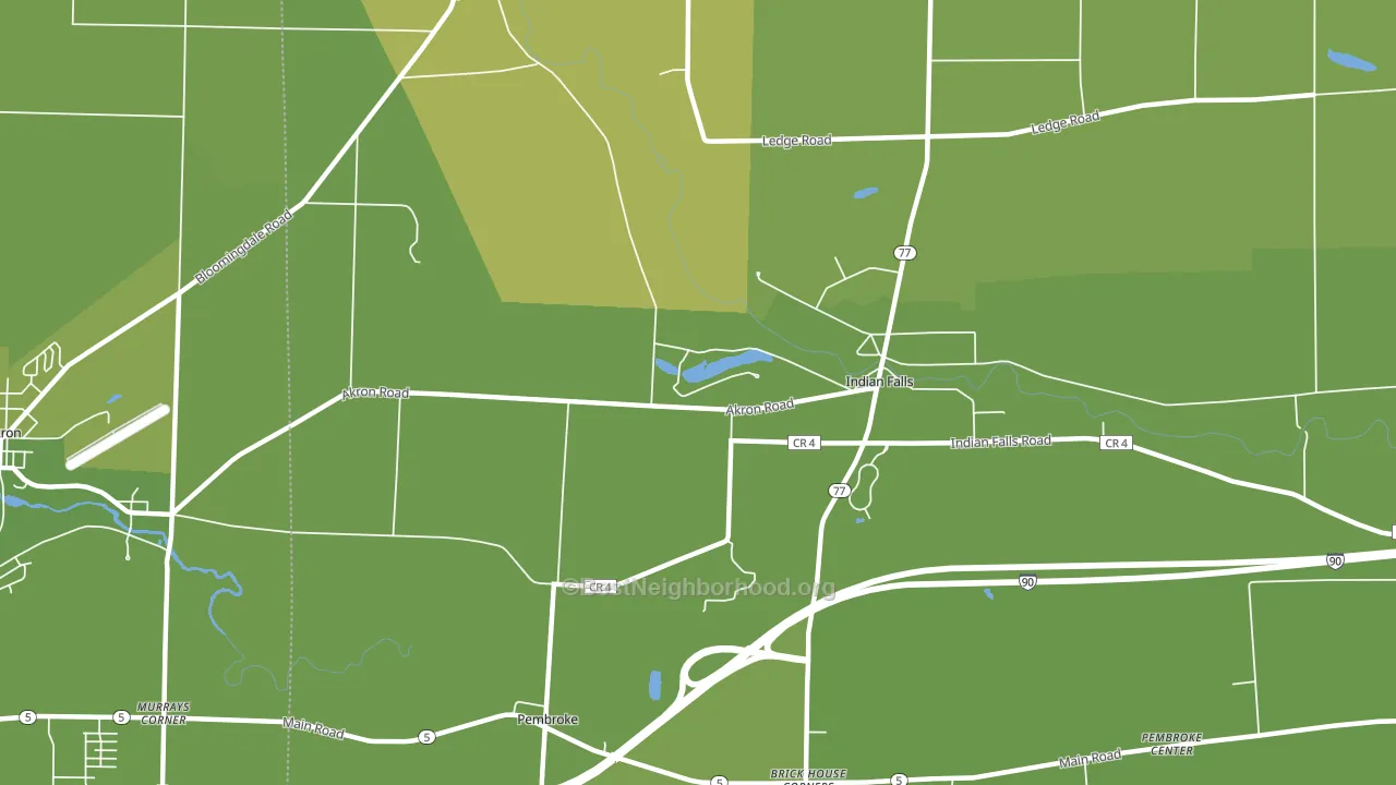 Indian Falls, NY block-group voter-turnout map