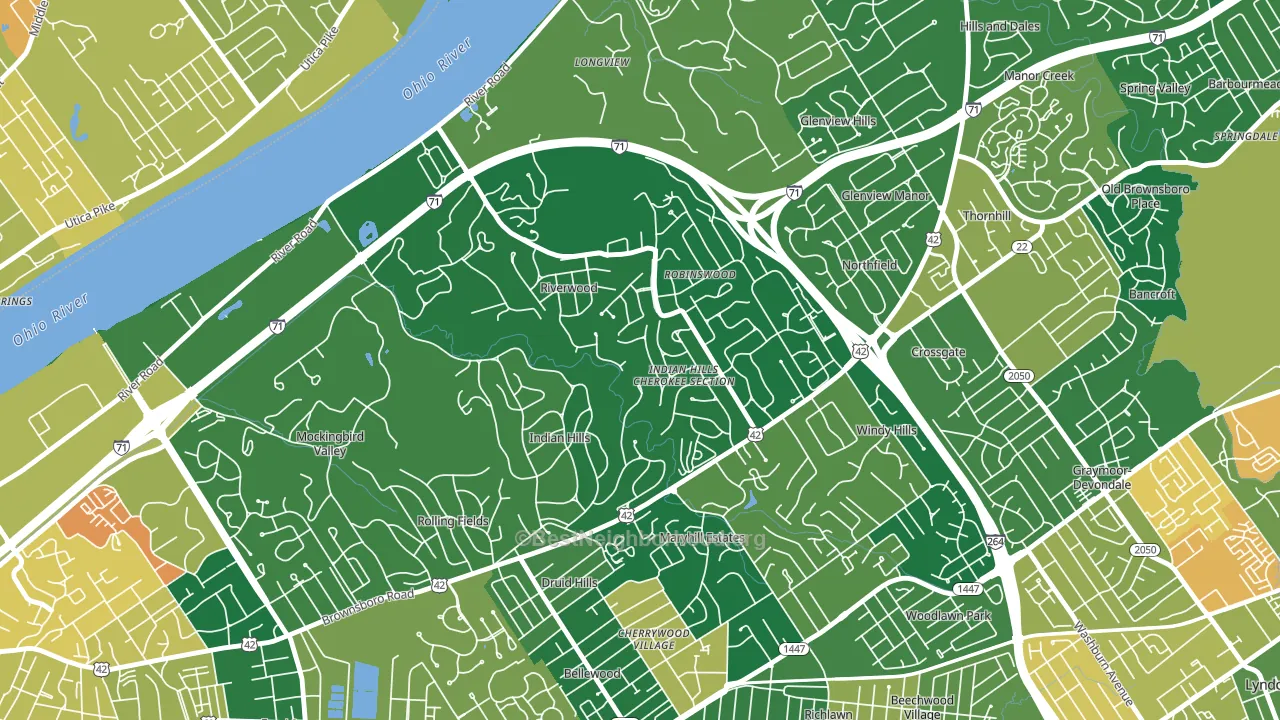 Indian Hills, KY block-group voter-turnout map