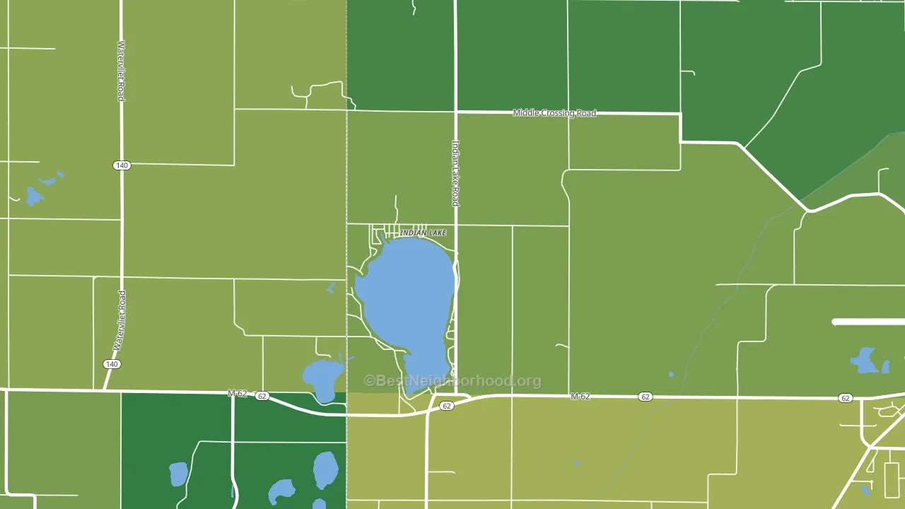 Indian Lake, MI block-group voter-turnout map