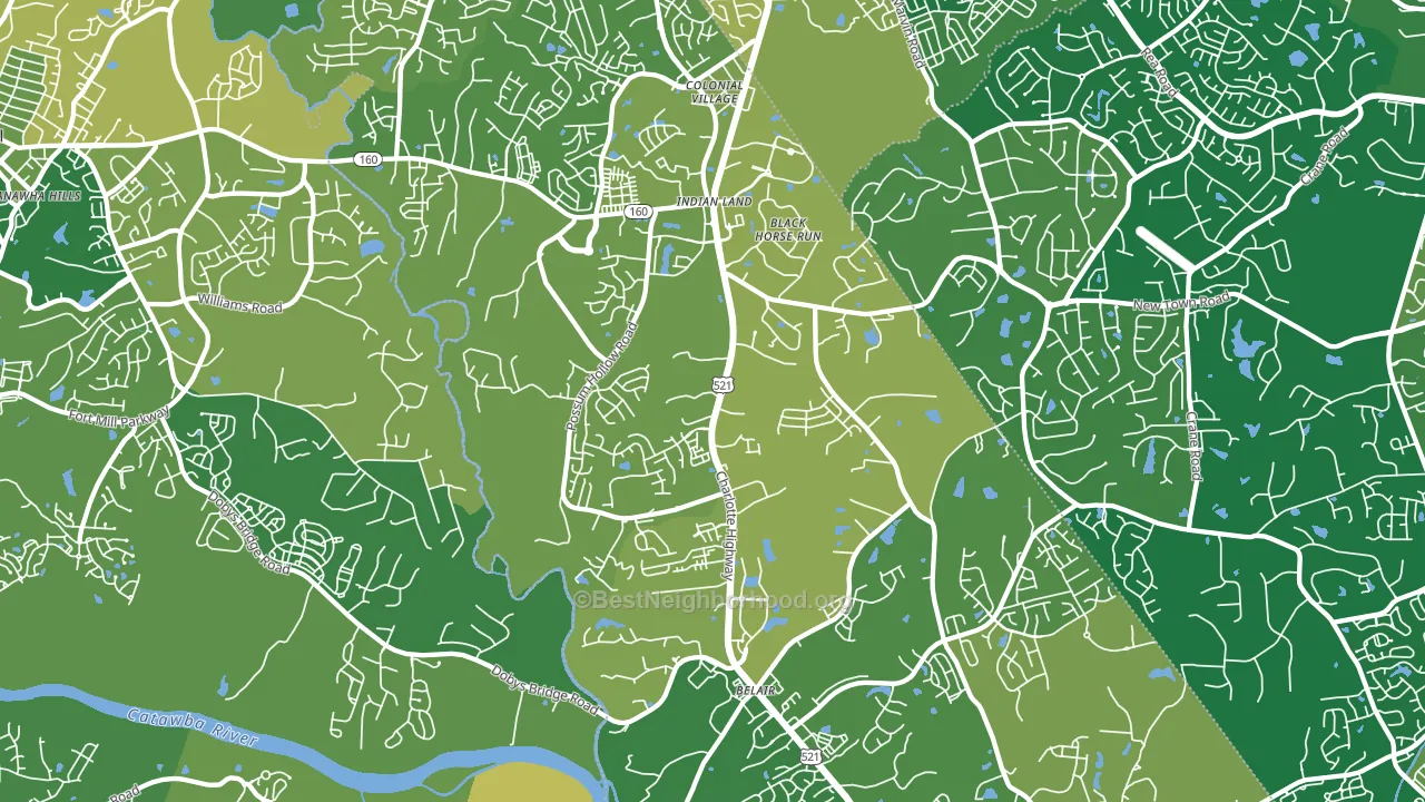 Indian Land, SC block-group voter-turnout map
