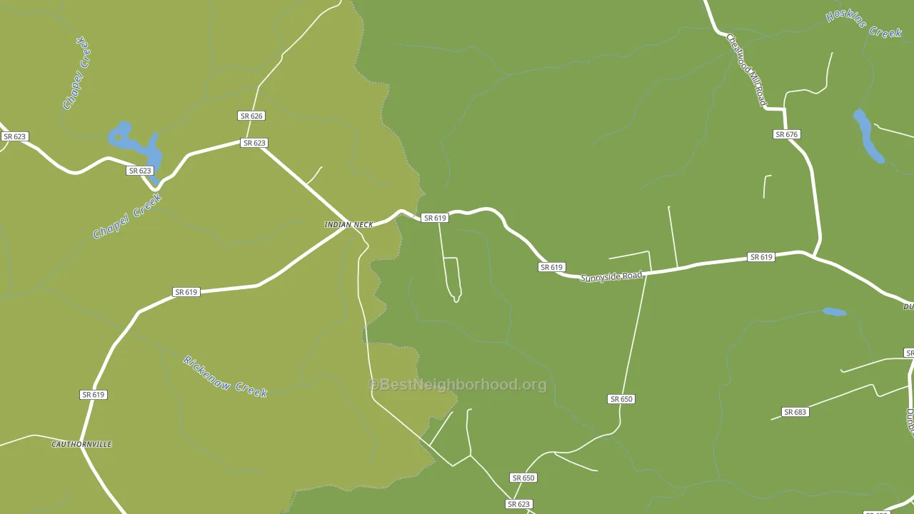 Indian Neck, VA block-group voter-turnout map