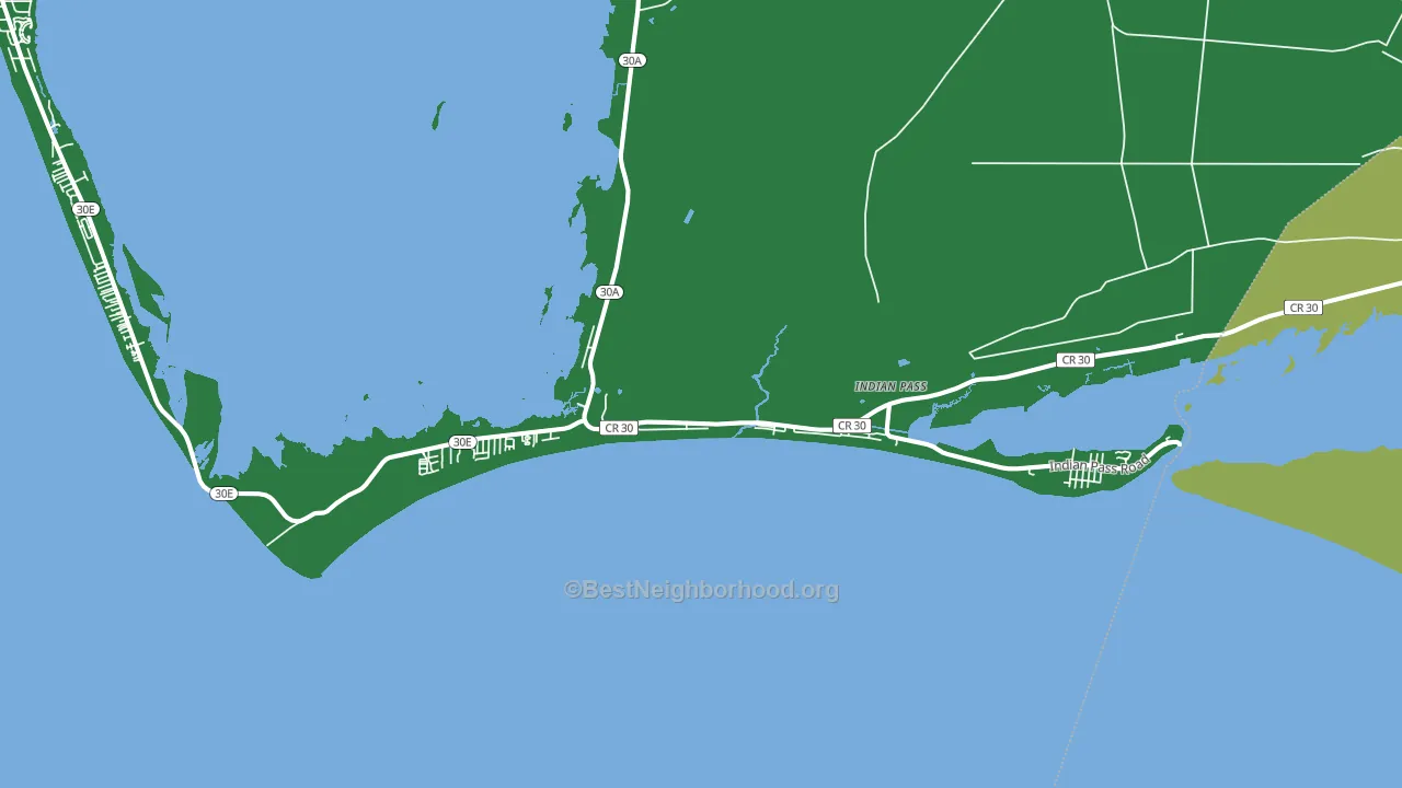 Indian Pass, FL block-group voter-turnout map